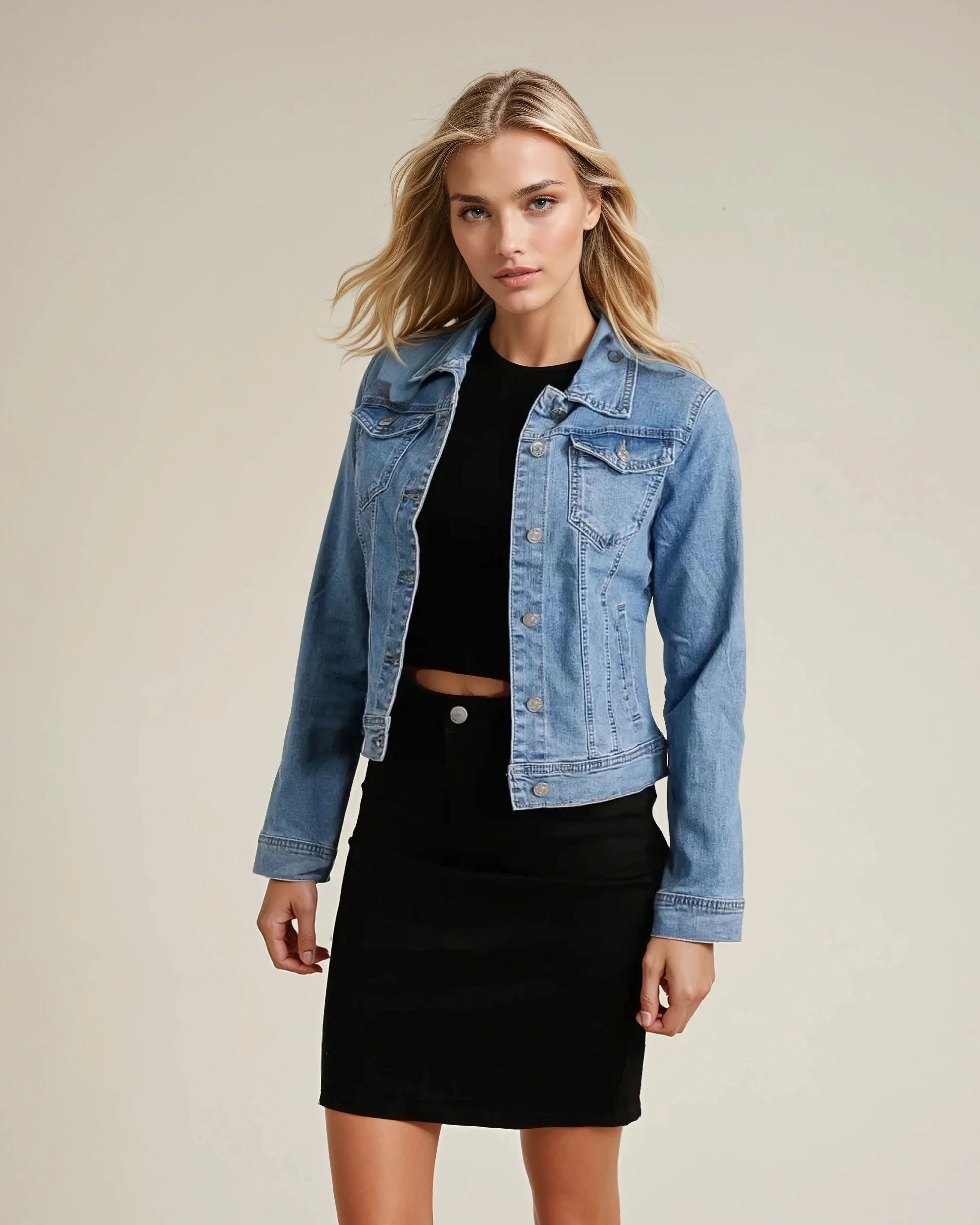 Damen H&m Lange Jeansjacke Only Next OVERSIZE Jeansjacke Mid