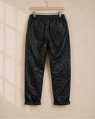 Joggers Shiny i svart – lätt glansig finish med dragsko och sidofickor, onesize stl 36–44, Made in Italy