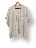 Stickad Poncho Maria beige - Dimoda