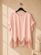 Topp Olga med spets i rosa – Mirelle Design