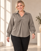 Bluse Miranda Queensize – mit Twist-Detail