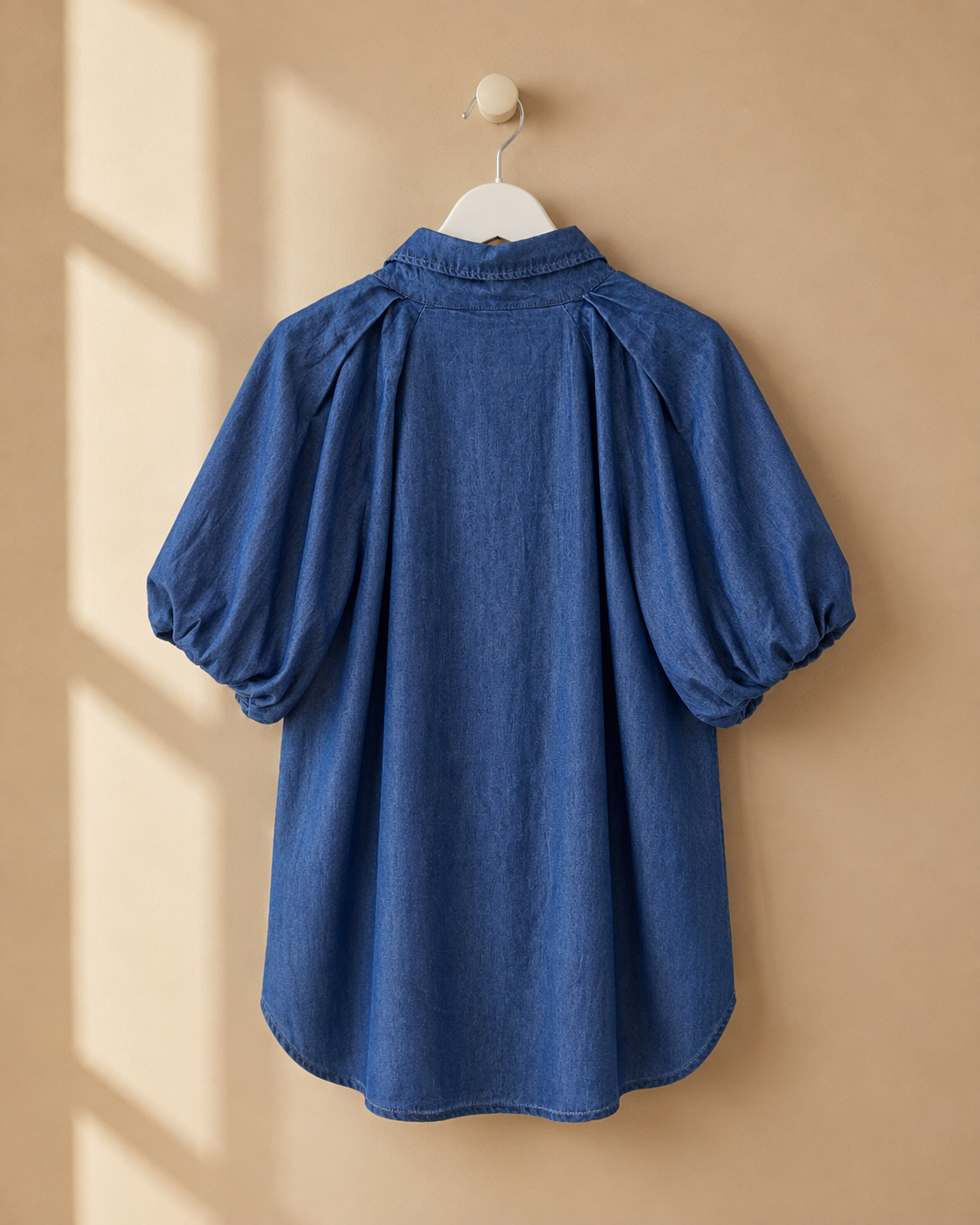  Blus Molly i denimlook mörkblå – Mirelle Design