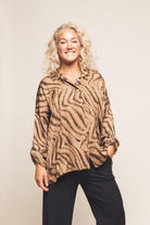 Blus Zebra camel - Dimoda