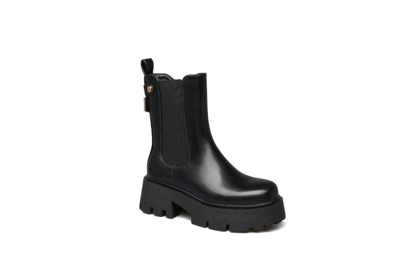 Boots Ruffy svarta - Dimoda