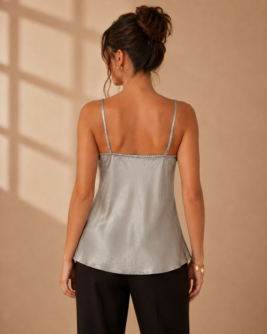 Linne Sofia fungo i viskos med V-ringning –  Mirelle Design