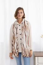 Sjal Tiger beige - Dimoda